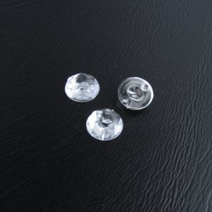 Ommeltava strassi, pyöreä, 12x3,5mm,kirkas