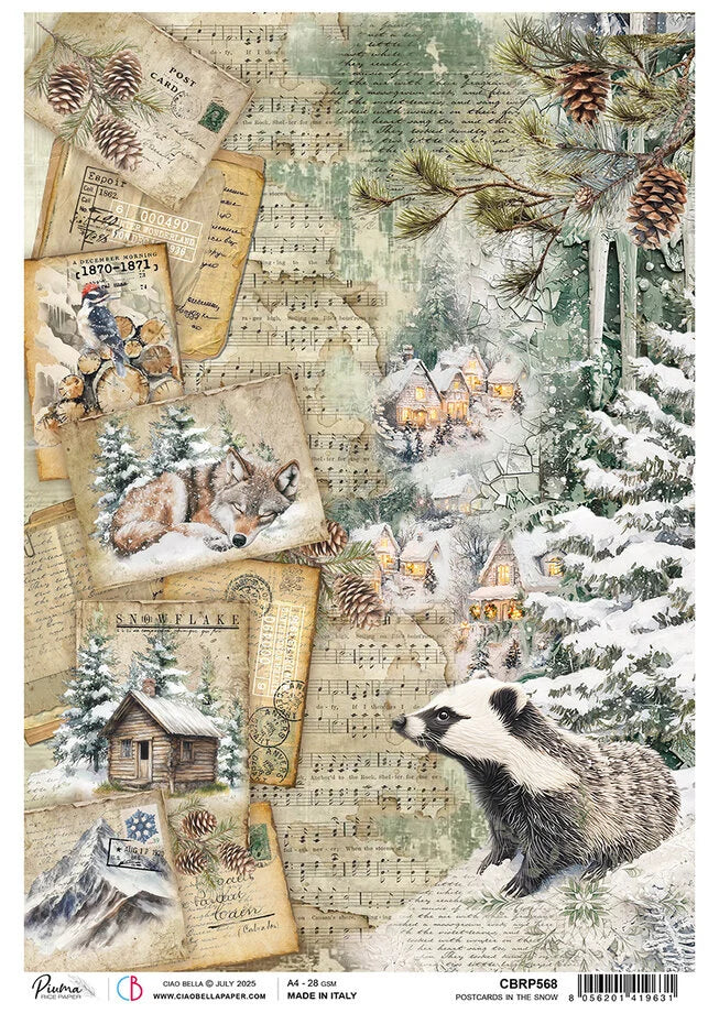 Forest Tales Cards riisipaperi A4
