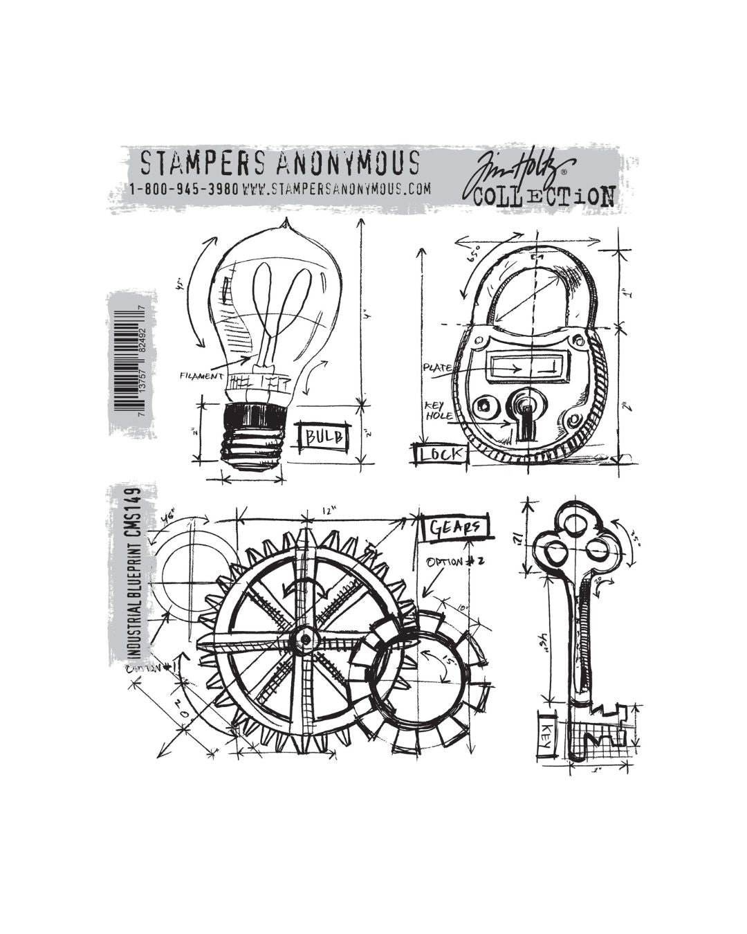 Industrial Blueprint leimasinsetti CMS149