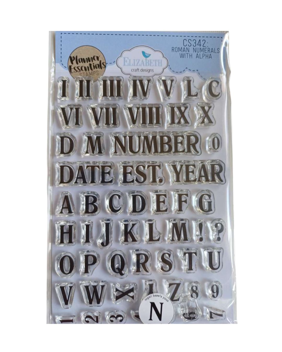 Roman numerals with alpha leimasimet