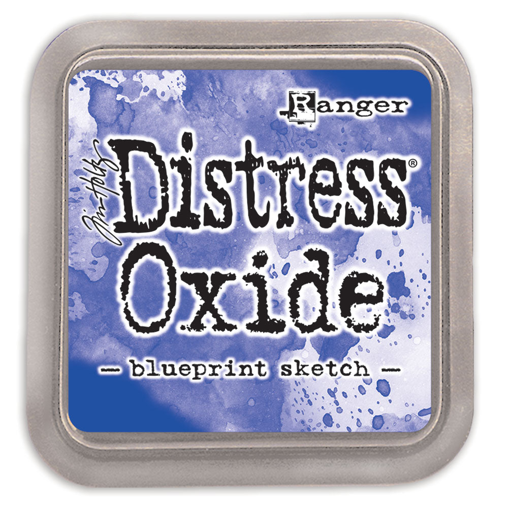 Distress Oxide mustetyyny Blueprint sketch