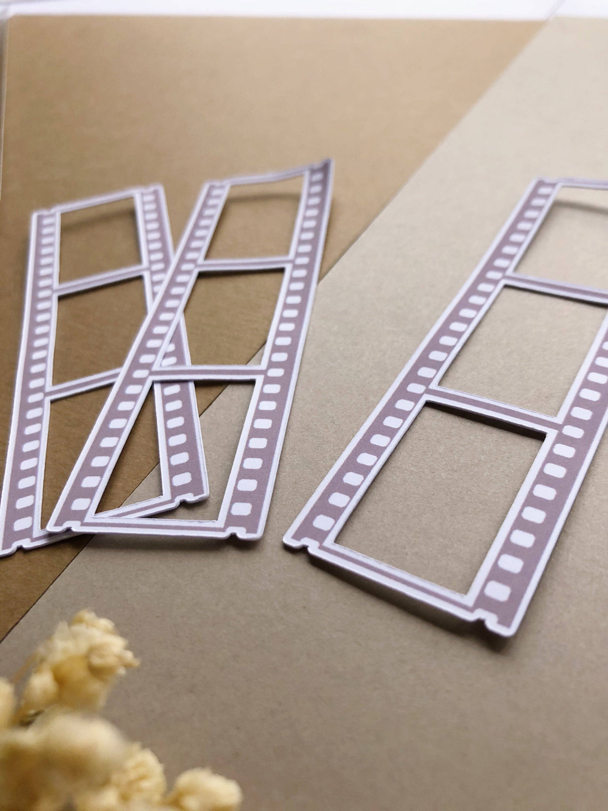 Filminpätkä tarra, 18kpl, taupe
