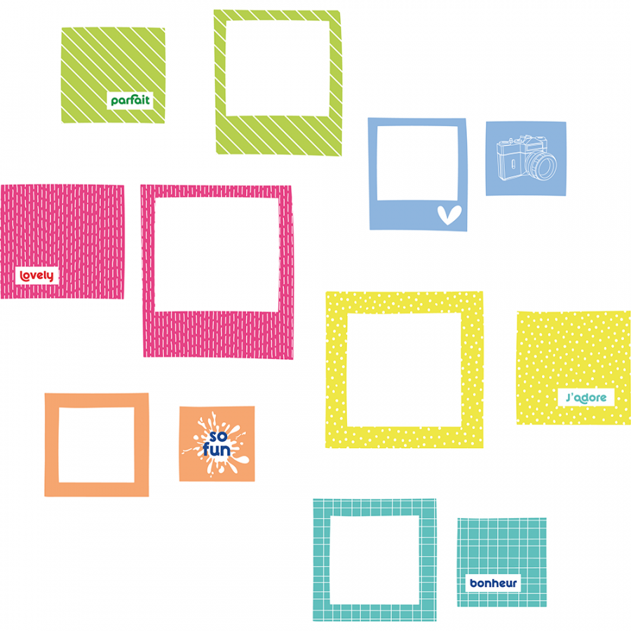 Colorful life Chipboard-kuviot
