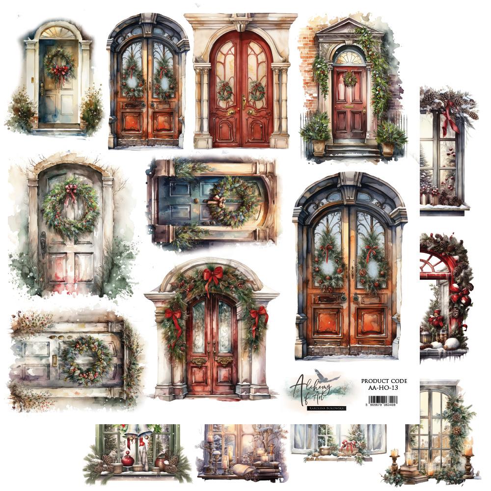 Ho ho ho doors, leikattavat kuvat 30,5 x 30,5cm