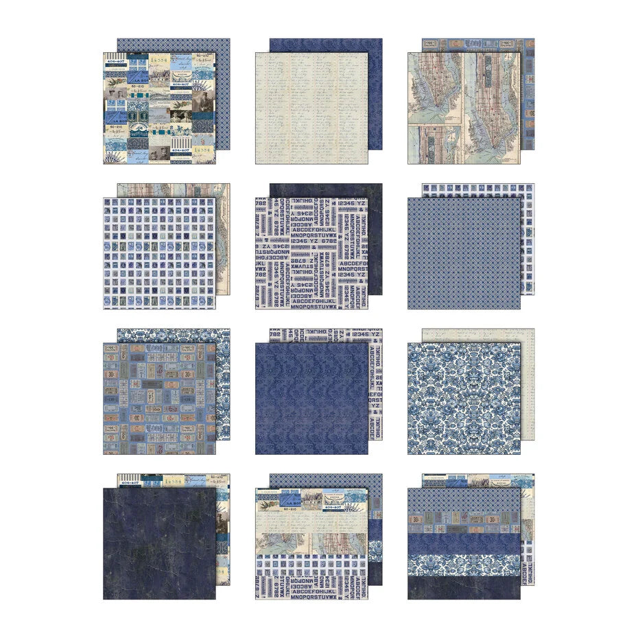 Tim Holtz paperikko Indigo 12"