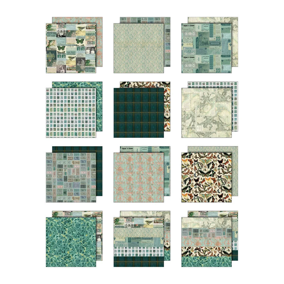 Tim Holtz paperikko Teal 12"