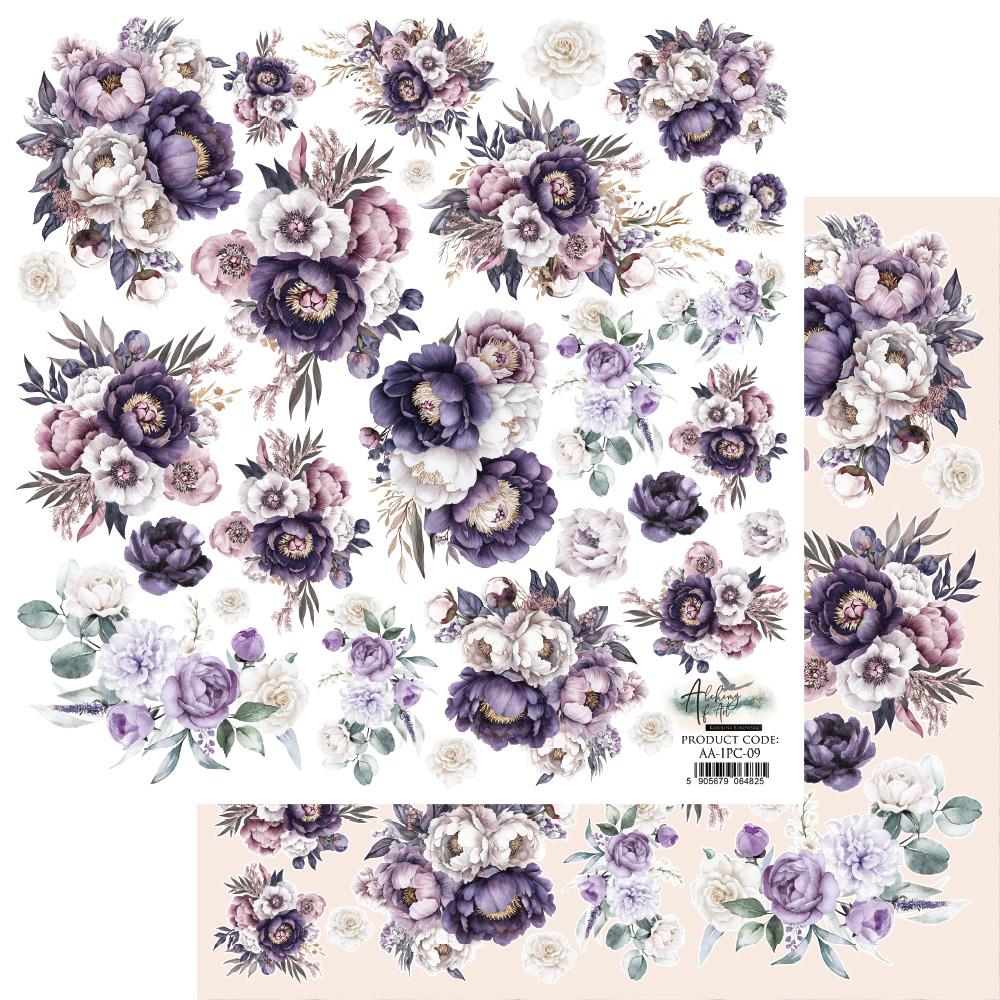 Leikattavat kuvat In Purple Colors Flowers 30,5x30,5cm