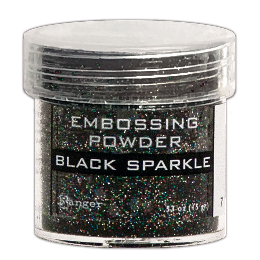 Embossausjauhe musta, black sparkle