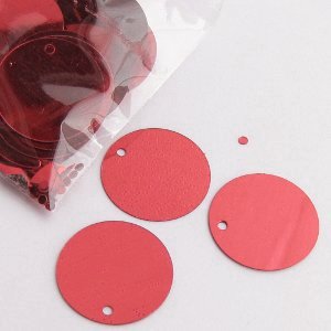 litteä, pyöreä punainen 20mm