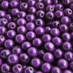 Wooden beads, lilac 6mm, 100 pcs
