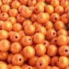 Wooden beads, orange 8mm, 100 pcs