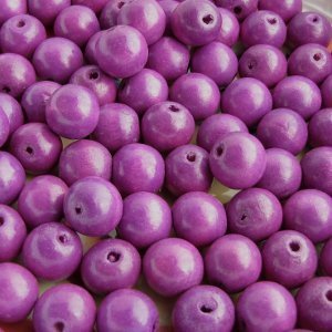 Puuhelmi vaalea violetti 10mm, 50kpl