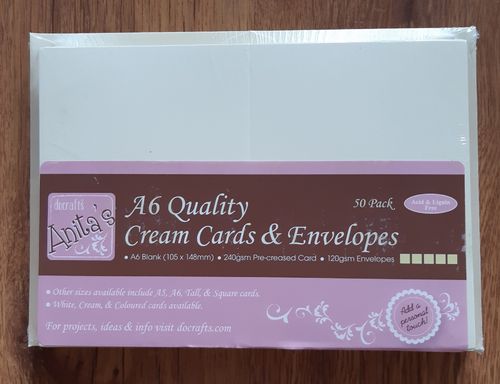 A6 Card + envelope cream, 50pcs