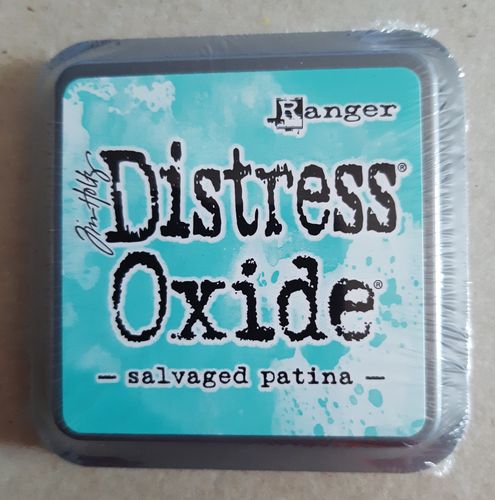 Distress Oxide mustetyyny Salvaged Patina