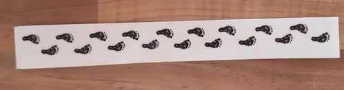 Rubber stamp border toes