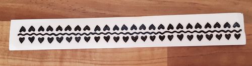 Rubber stamp border hearts