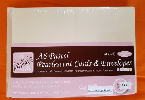 A6 Card + envelope pastel, 50pcs