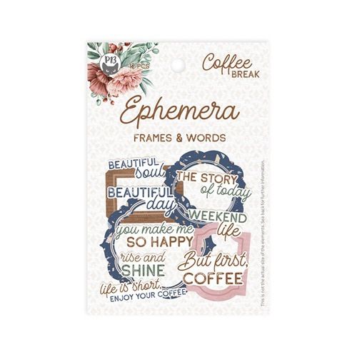 Ephemera set Frames and Words Coffee Break