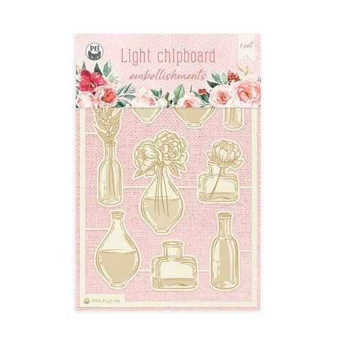 Light chipboard embellishments 03 Flowerish