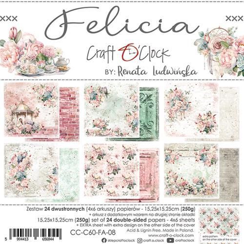 Felicia 6" skräppipaperisetti