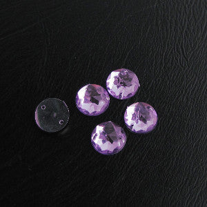 Ommeltava strassi, pyöreä, 16x4,5mm, liila