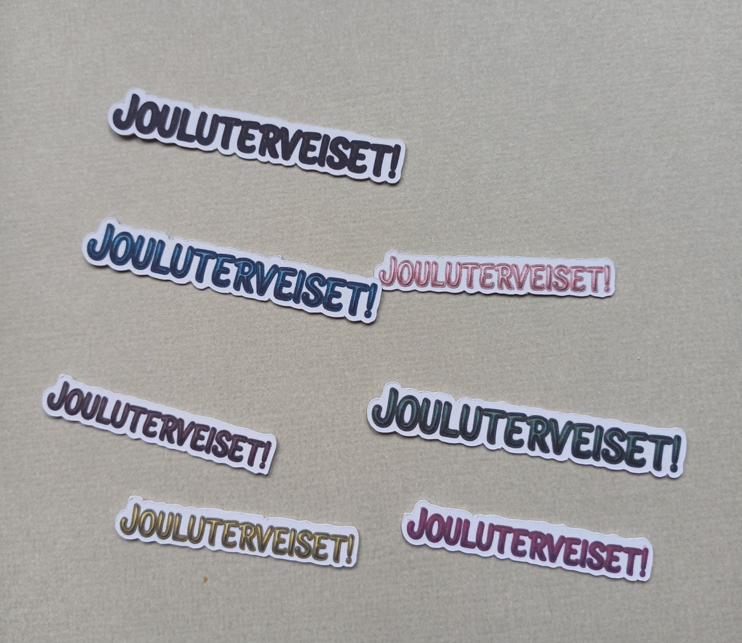 Pikkupeikon tekstileikkeet:  Jouluterveiset!