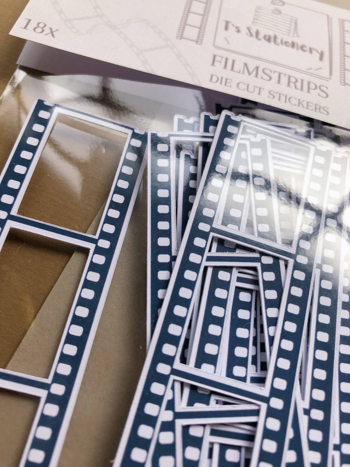 Filminpätkä tarra, 18kpl, laivastonsininen