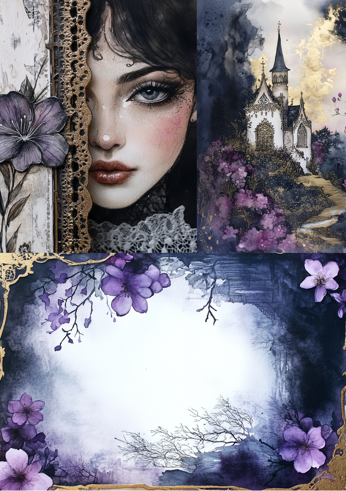 Victorian Goth Creative Paper Set