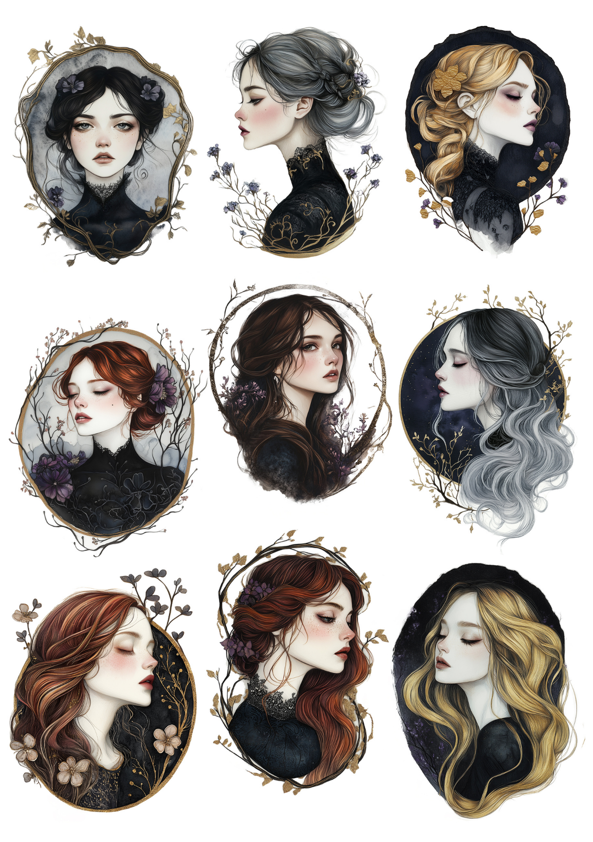 Victorian Goth Creative Paper Set