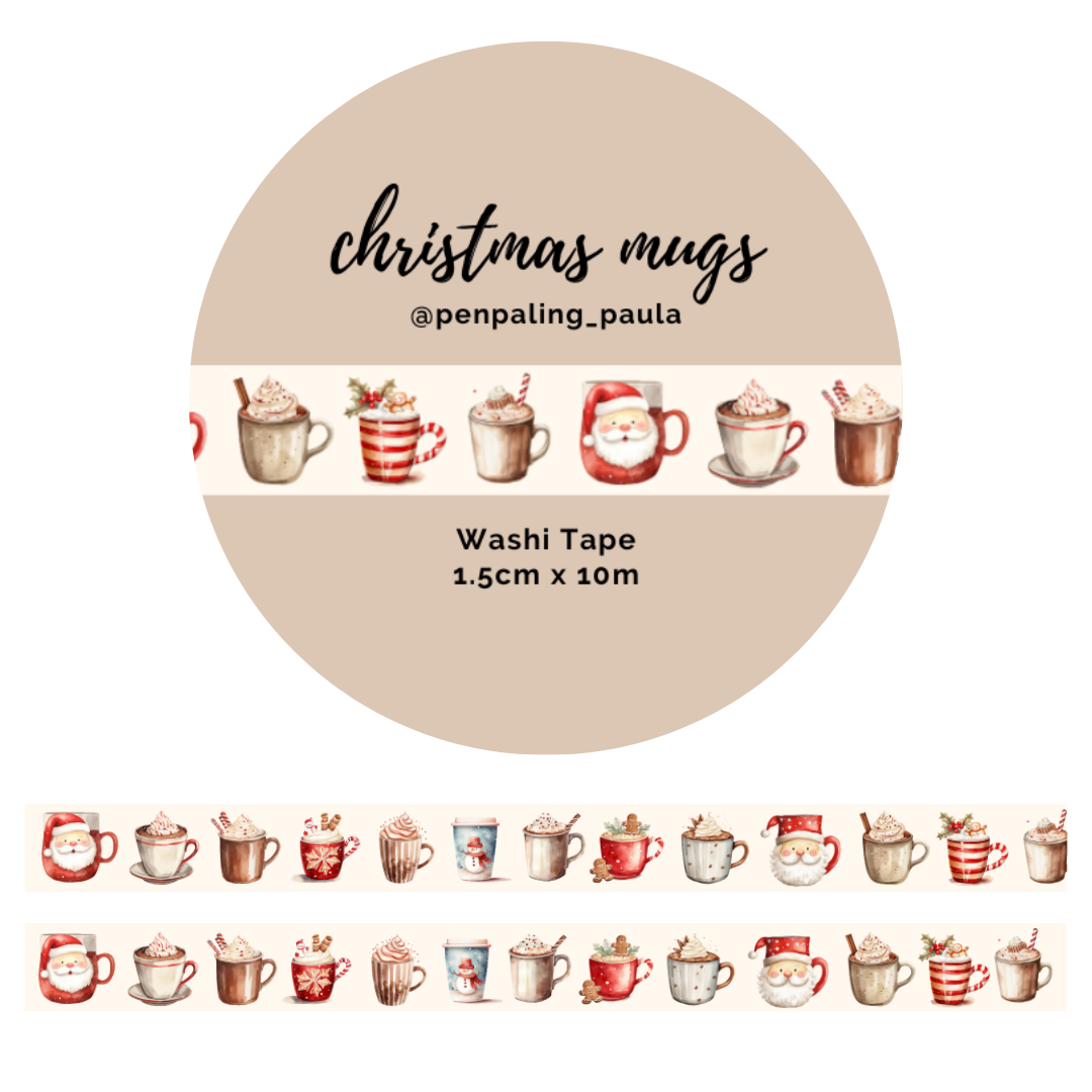 Christmas Mugs - Washi teippi