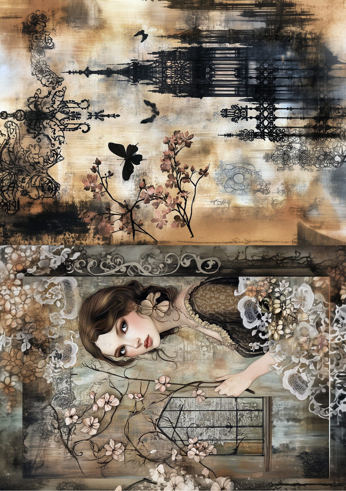 Victorian Goth Creative Paper Set
