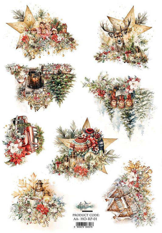 Riisipaperi Ho ho ho 1