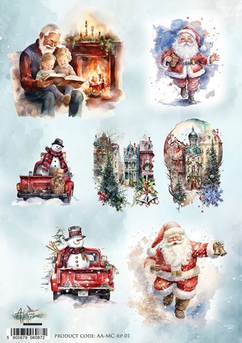 Riisipaperi Merry Christmas 1
