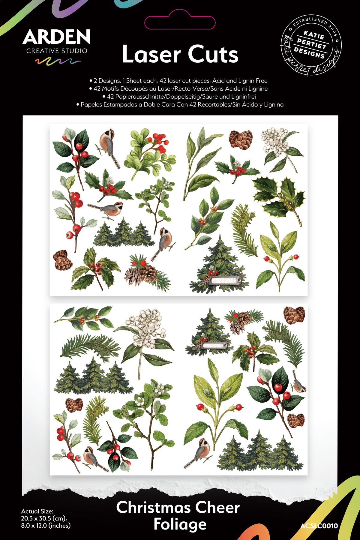 Laser cuts Christmas Cheer Foliage