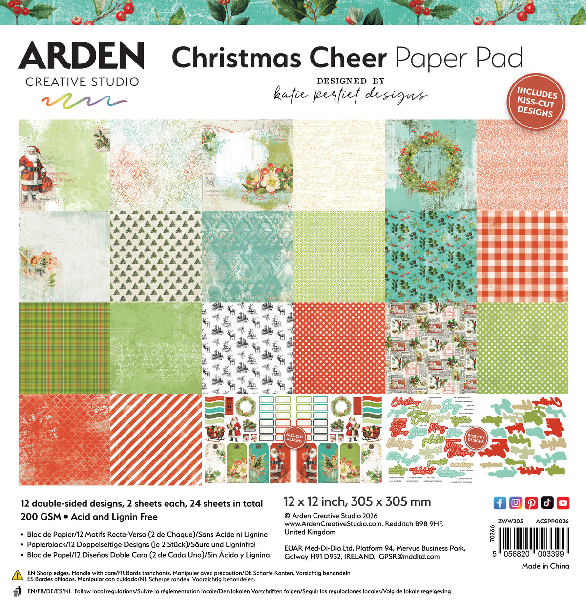 12" paperikko Christmas Cheer