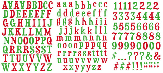 Vintage Christmas Alpha stickers