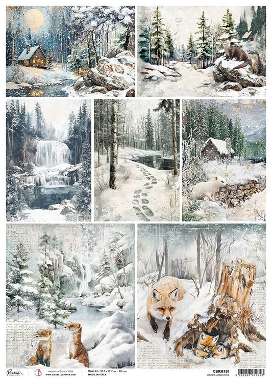 Winter Landscapes riisipaperi A3