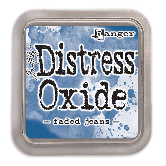 Distress Oxide mustetyyny Faded Jeans
