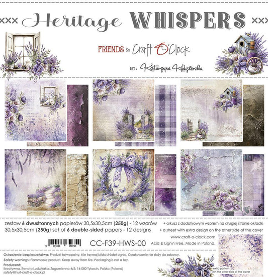 Heritage Whispers 12" skräppipaperipakkaus