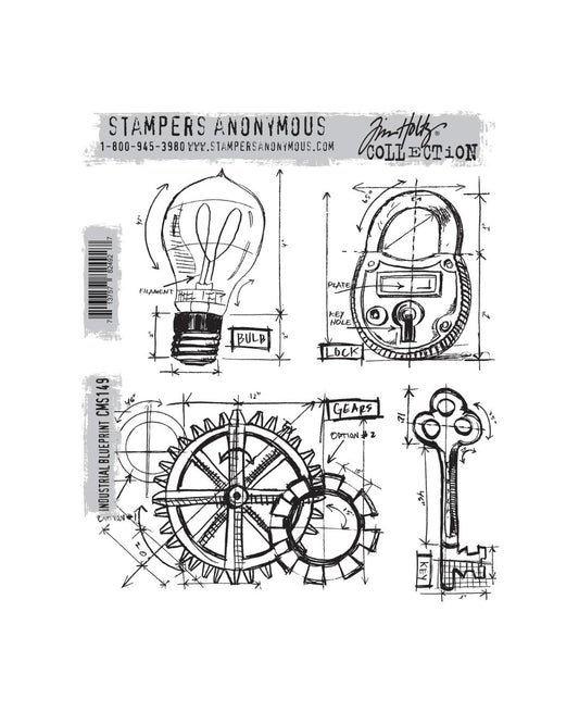 Industrial Blueprint leimasinsetti CMS149