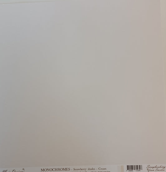 12" arkki Monochromes Strawberry shades Cream