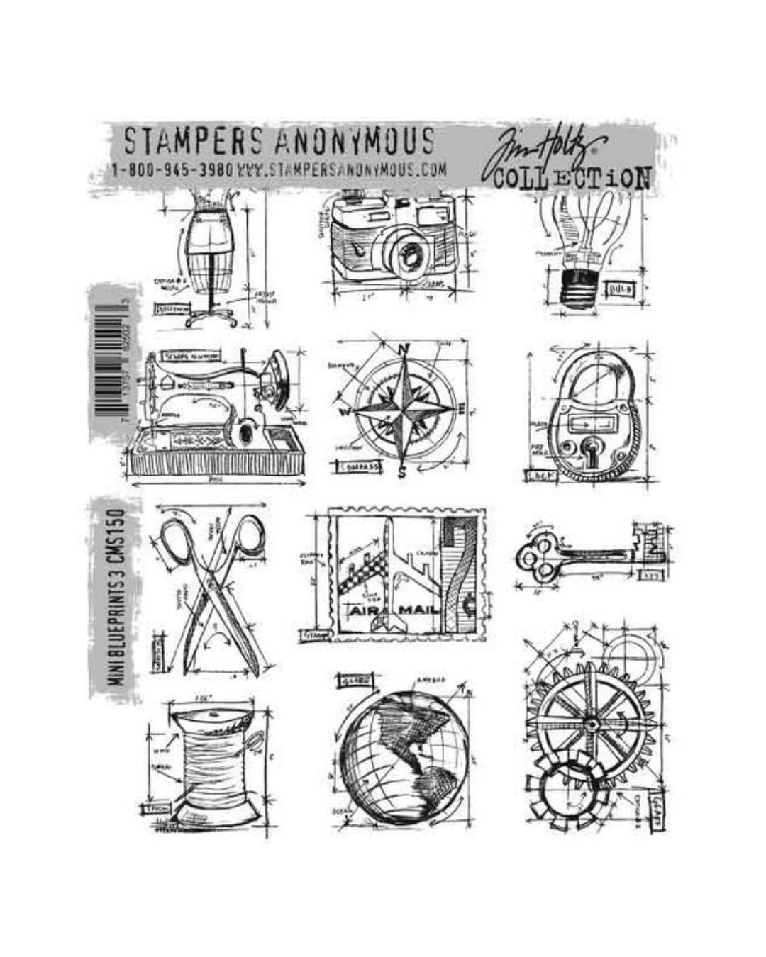 Mini Blueprints 3 leimasinsetti CMS150