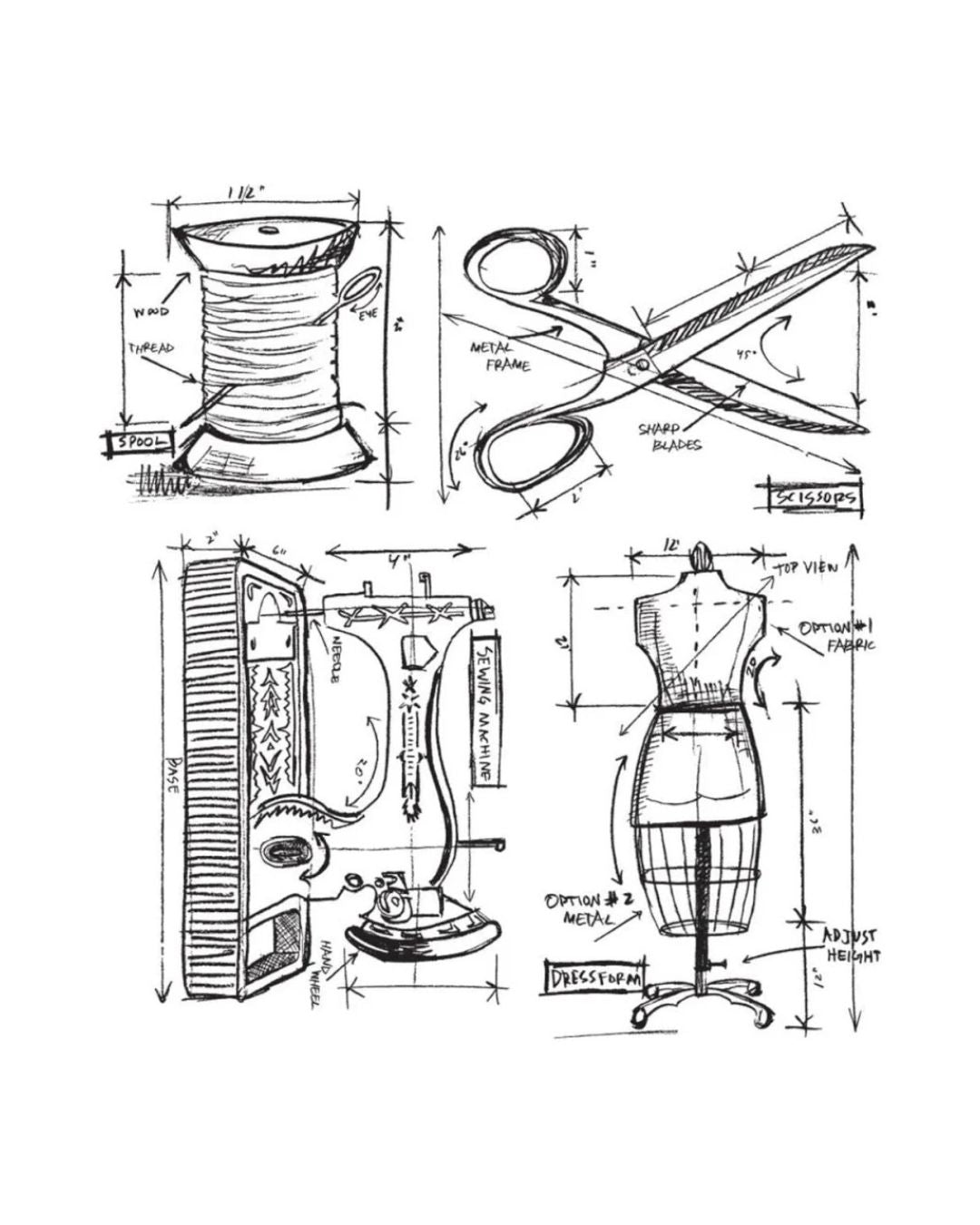 Sewing Blueprint leimasinsetti CMS147