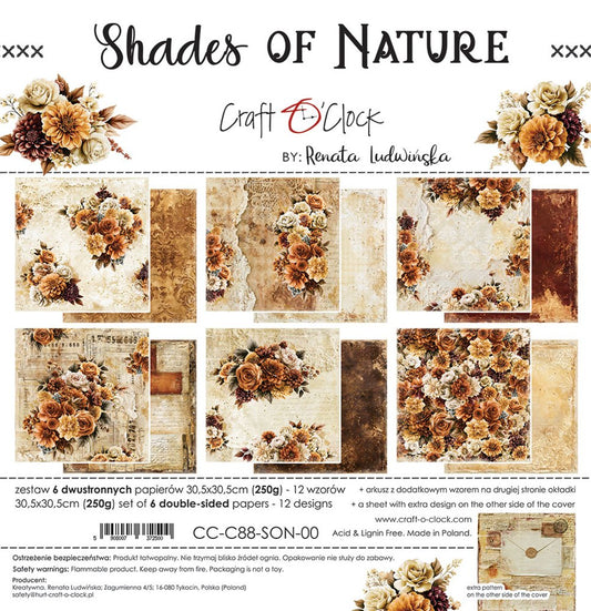 Shades of Nature 12" skräppipaperipakkaus