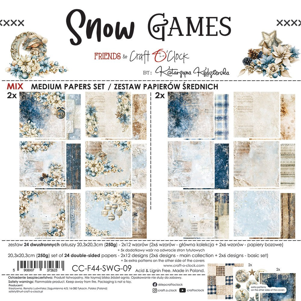 Snow Games8" mix skräppipaperipakkaus