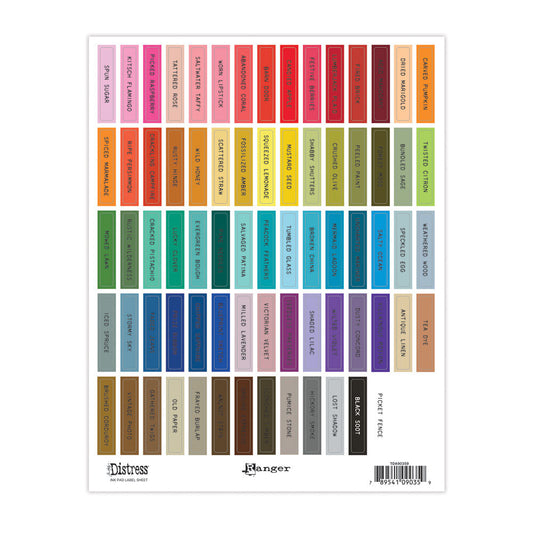 TIm Holtz etiketit isot suorakaiteet, mustat tekstit