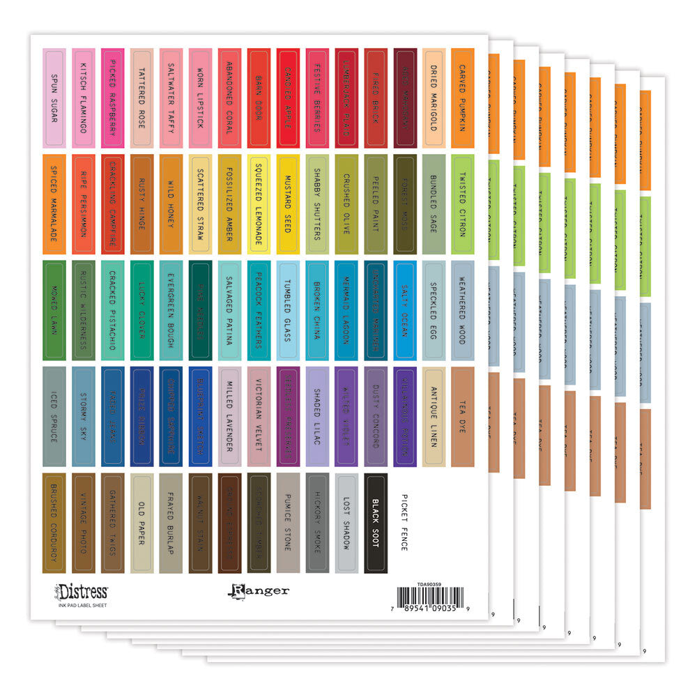 TIm Holtz etiketit isot suorakaiteet, mustat tekstit