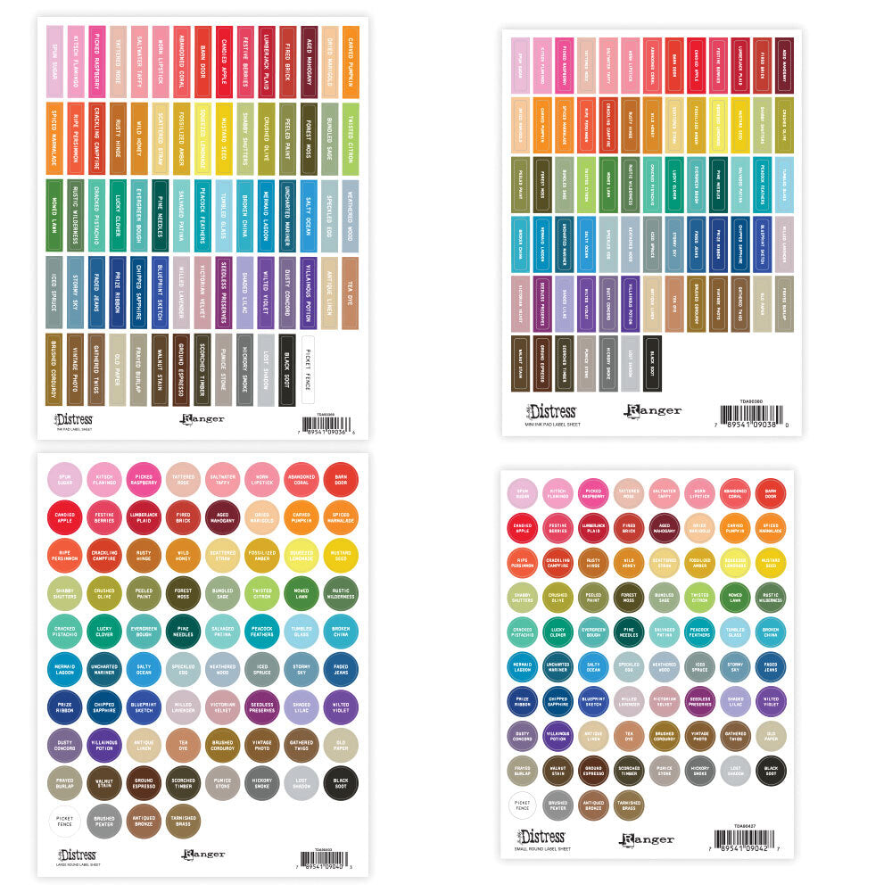 TIm Holtz etikettitarrat, valkoiset tekstit