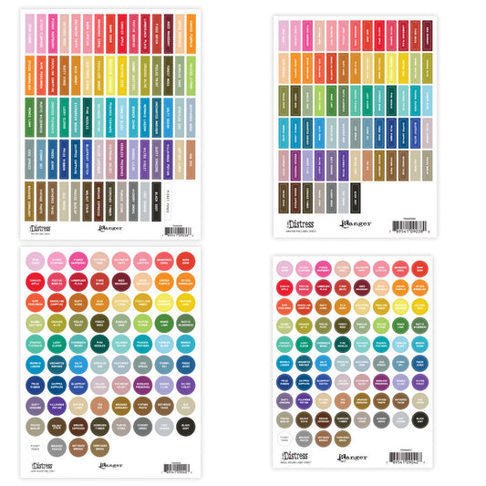 TIm Holtz etikettitarrat, valkoiset tekstit