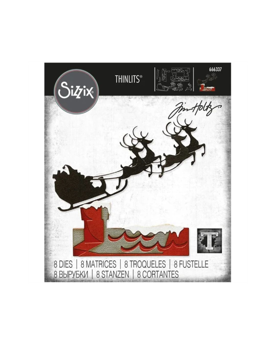 Tim Holtz Reindeer Sleigh Stanssisetti